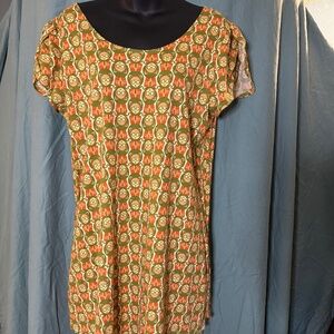 MOD style- Blue Platypus “Lasses in Glasses” Vintage Style -Tunic dress- XL-